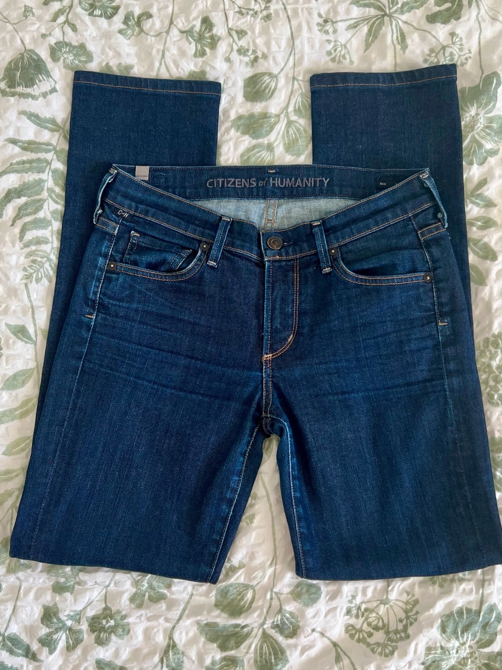 Citizens Of Humanity Dark Blue Straight-Leg Jeans